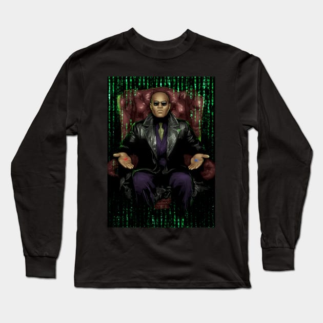 The Matrix Morpheus Long Sleeve T-Shirt by nabakumov